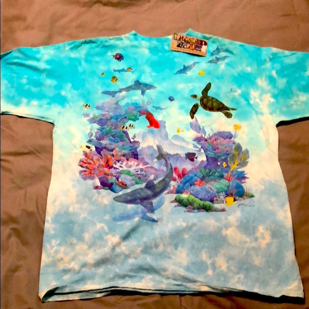 Vintage”RARE” 1993 Liquid Blue Tie Dyed T-Shirt,XL